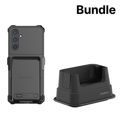 KBCC Charging Case with Extended Battery for Galaxy A35 + 1-Slot Charging Cradle (No Battery Slot) Bundle Package for EU