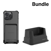 KBCC Charging Case with Extended Battery for iPhone 16 Pro + 1-Slot Charging Cradle (No Battery Slot) Bundle Package for EU