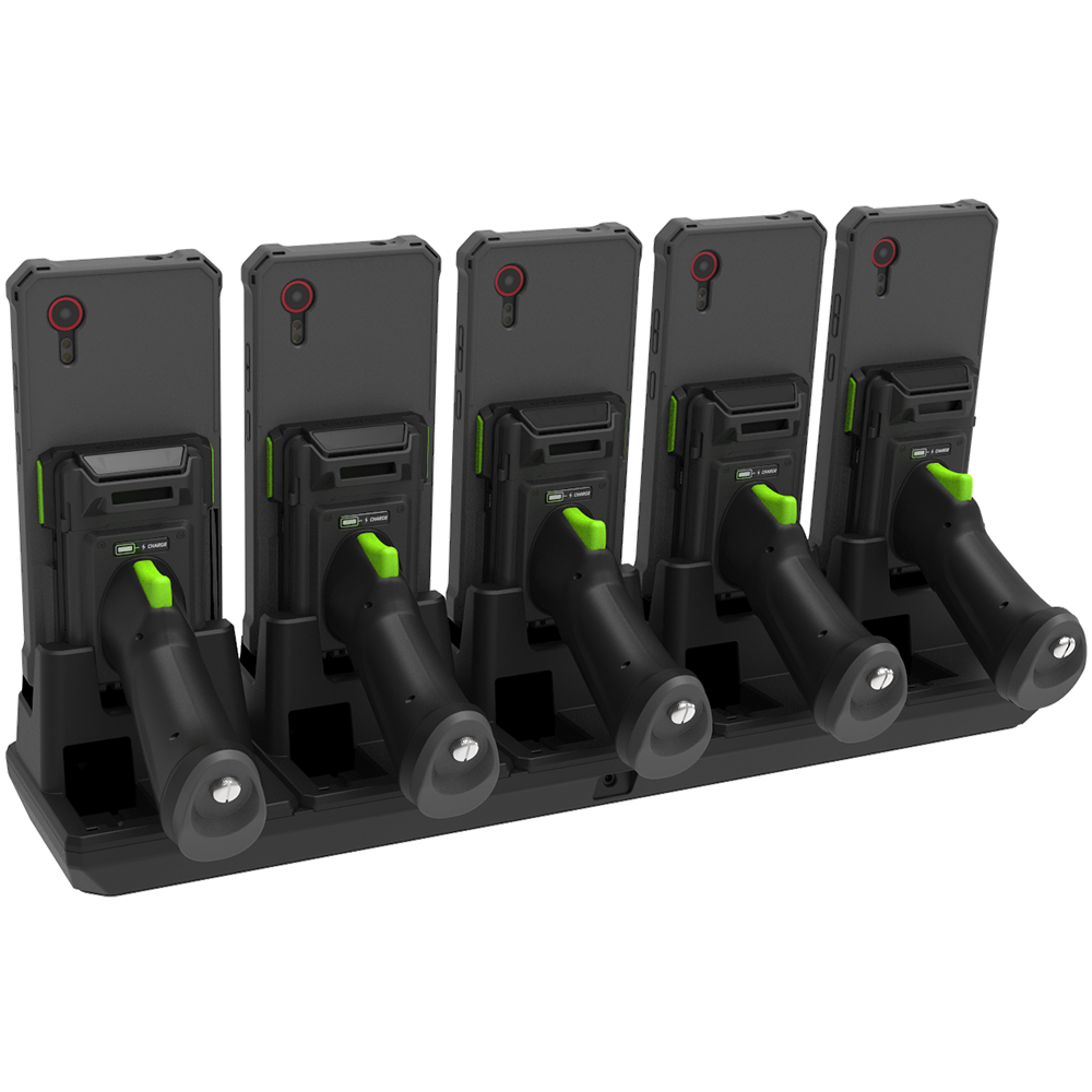 5-Slot Pistol & 1.0W UHF Charging Cradle for KDC1000/1100 for Samsung XCover7 for UK