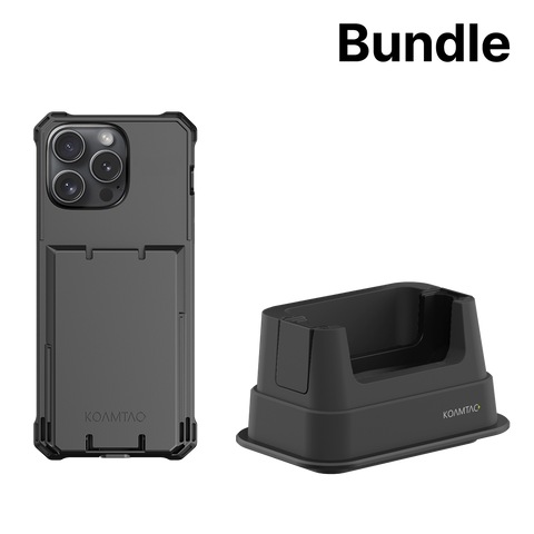 KPCC Protective Charging Case for iPhone 16 Pro + 1-Slot Charging Cradle (No Battery Slot) Bundle Package for EU