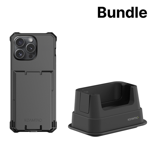 KPCC Protective Charging Case for iPhone 16 Plus + 1-Slot Charging Cradle (No Battery Slot) Bundle Package for EU